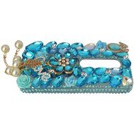 Spritech(TM) Bling Clear Phone Case For Motorola Moto G3/Moto G (3rd Gen),3D Handmade Blue Crystal Butterfly Small... N35