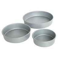 NEW Threshold 3pc Round Cake Pan Set 8-10-12"