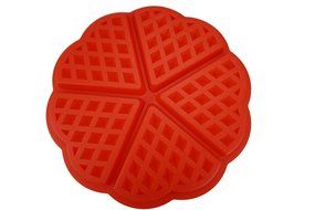Bilipala 7" Silicone Heart-Shaped Waffles Muffin Mold, Cake Chocolate Baking Tools N4