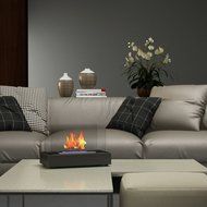 Moda Flame Vigo Ventless Table Top Ethanol Fireplace in Black