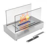 Moda Flame Vigo Ventless Table Top Ethanol Fireplace in Black N3