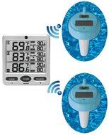 Ambient Weather WS-19 Wireless 8-Channel Floating Pool and Spa Thermometer with Two Remote Sensors