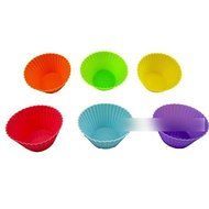 HuntGold 5X Soft Silicone Round Cake Muffin Chocolate Cupcake Mold Liner Baking Cup Mould(random color)