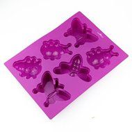 Wholeport 6-Cavities DIY Silicone Baking Mold Cake Mold Mould Muffin Cups Animals Design N2