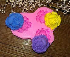 Design 260 3pcs Flower Shape Silicone 3D Fondant Cake Mold ,Cake Decoration Tool,Silicone Soap Mold N4