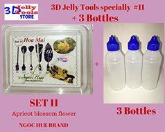 3D Jelly Tools specially -Type 11 - Apricot blossom flower and 3 Bottle