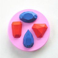 Wocuz W0576 4 Diamond Shape Candy Making Silicone Mold Cake Decoration Mould Fondant Chocolate Small Pastry Tool