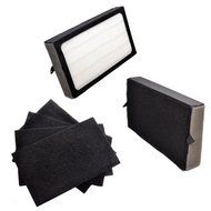 HQRP Filter Kit: 2 pcs Filter E &amp; 4-pack Carbon Filters for GermGuardian AC4100, AC4150PCA, AC4150BCA 3-in-1 Table-Top...