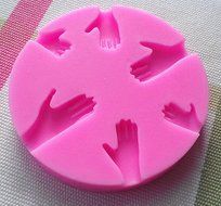 Design 68 Big and Small Hands Shape Silicone 3D Cake Fondant Mold, Cake Decoration Tool, Food Grade Material