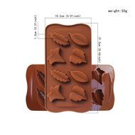 Leaf Shape Muffin Sweet Candy Jelly Fondant Cake Chocolate Mold Silicone Tool Ice Mould Baking Pan DIY