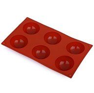 Lariy 6 Even Large Domed DIY Half-Ball Silicone Cake Mold Chocolate NEW N4