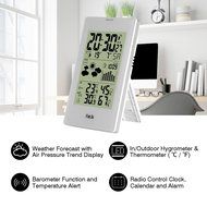 FanJu FJ3352 Wireless Digital Weather Forecast Station with Radio Control Clock and Barometer, Temperature and... N5
