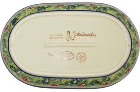 Boleslawiec Stoneware - Polish Pottery 10.75" Oval Serving Platter - Eva's Collection "Spring" N2