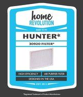 Hunter 30920 Home Revolution Brand Air Purifier Filter Replacement; Fits Hunter Models: 30050, 30055, 30065, 37065... N3