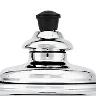 Simplex Teakettles Solid Mirror Whistling Kettle with Brass Fixings, Chrome