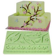 ETHAHE 20 x 12.6 x 0.9 cm Random Color Leaves Branch Silicone Cake Molding Fondant Tool