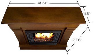 Real Flame Chateau Ventless Gel Fireplace - Espresso N3