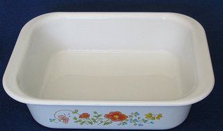 Corning Ware Floral MC-1-B Rectangular Casserole Baking Dish 7 X 5-1/2 X 2 N2