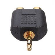 BephaMart Gold Plated 3.5mm Stereo Audio Male Plug To 2 RCA Female Y Splitter Adapter Shipped and Sold by BephaMart N2
