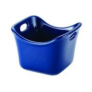Rachael Ray 58589 Stoneware Individual Square Ramekin, 10 oz, Blue