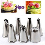 Cake Decorating Kit,elooptech 24pcs Stainless Steel Icing Tip Set / Advanced Decorating Tip Set/DIY Cake Tips... N4