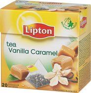 Lipton - Vanilla Caramel - 20 count box (Pack 8 boxes = 160 count) Pyramid tea bags
