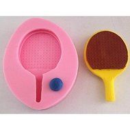 Mr.S Shop DIY Table Tennis Racket silicone Fondant Chocolate Candy Silicone Mold Cake Decorating Tools，Small Size N3