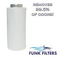 Funk Filters 6&quot; x 24&quot; Activated Carbon Scrubber Odor Control Filters + Prefilter