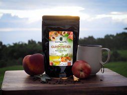 Good Karma Tea Gunpowder Peach Apricot Green Tea, 4 oz N6
