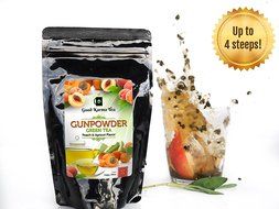 Good Karma Tea Gunpowder Peach Apricot Green Tea, 4 oz N8