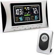 Next-shine Wireless Weather Forecaster Station with Thermometer Humidity Weather Forecast Clock and More,Gray N6