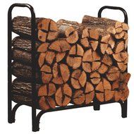 Panacea 15204 Deluxe Outdoor Log Rack, Black, 8-Feet