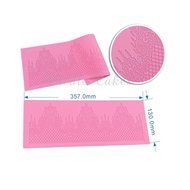 Castle Cake Lace Mat Sugar Lace Pad Cake Brim Decoration Silicone Mold Cake Decorating Supplies Pink Color N3