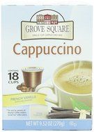 Grove Square Cappuccino, French Vanilla, 24 Count Single Serve Cups N16