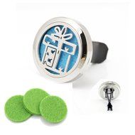 Car Air Freshener Add Essential Oils to Our Aromatherapy Diffuser 316L Stainless Steel Gift Locket With Vent Clip N7