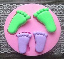 Lariy Food Grade Silicone Foot Shape Chocolate Candy Fondant Candle Bake Mold N2
