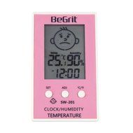 BeGrit Digital Humidity Temperature Indicator Hygrometer with Smile/Unhappy Emotion Icon for Baby Room N5