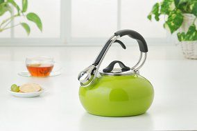 Chantal Enamel on Steel 1.8-Quart Loop Teakettle, Lime Green N5