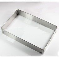 Stainless Steel Rectangle Mousse Ring Retractable Cake Ovenware
