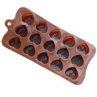 JLHua Mini Heart Shape Silicone Ice Cube / Chocolate Mold Random color