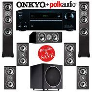 Polk Audio TSi 400 7.1 Home Theater Speaker System with Onkyo TX-NR656 7.2-Ch Network AV Receiver