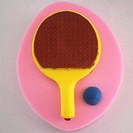 Mr.S Shop DIY Table Tennis Racket silicone Fondant Chocolate Candy Silicone Mold Cake Decorating Tools，Small Size N6
