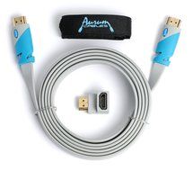 Aurum Flat Series - Flat HDMI Cable with Ethernet (40 Ft) - Supports 3D &amp; Audio Return Channel [Latest Version...