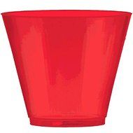 Amscan Big Party Pack Apple Plastic Cups, 9 oz., Red