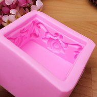 Square Lace Silicone Soap Mold Fondant Cake Chocolate Mould