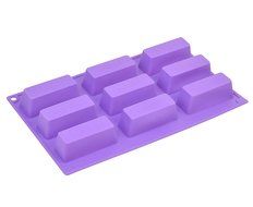 Bakerpan Silicone Mini Cake Holders, 9 Cavities, Pastry Mold, Mini Loaf Pan N2