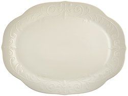 Lenox French Perle Oval Platter, White N46