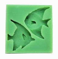 Longzang 2 Fishes Fondant and Gum Paste Mold Silicone Clay Molds Jewelry Molds Cake Decoration Supplies Candy...