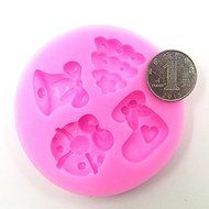 "Christmas Tree Sock Bell Silicone Mold Fondant Cake Mould" shopping N3