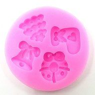 "Christmas Tree Sock Bell Silicone Mold Fondant Cake Mould" shopping N4